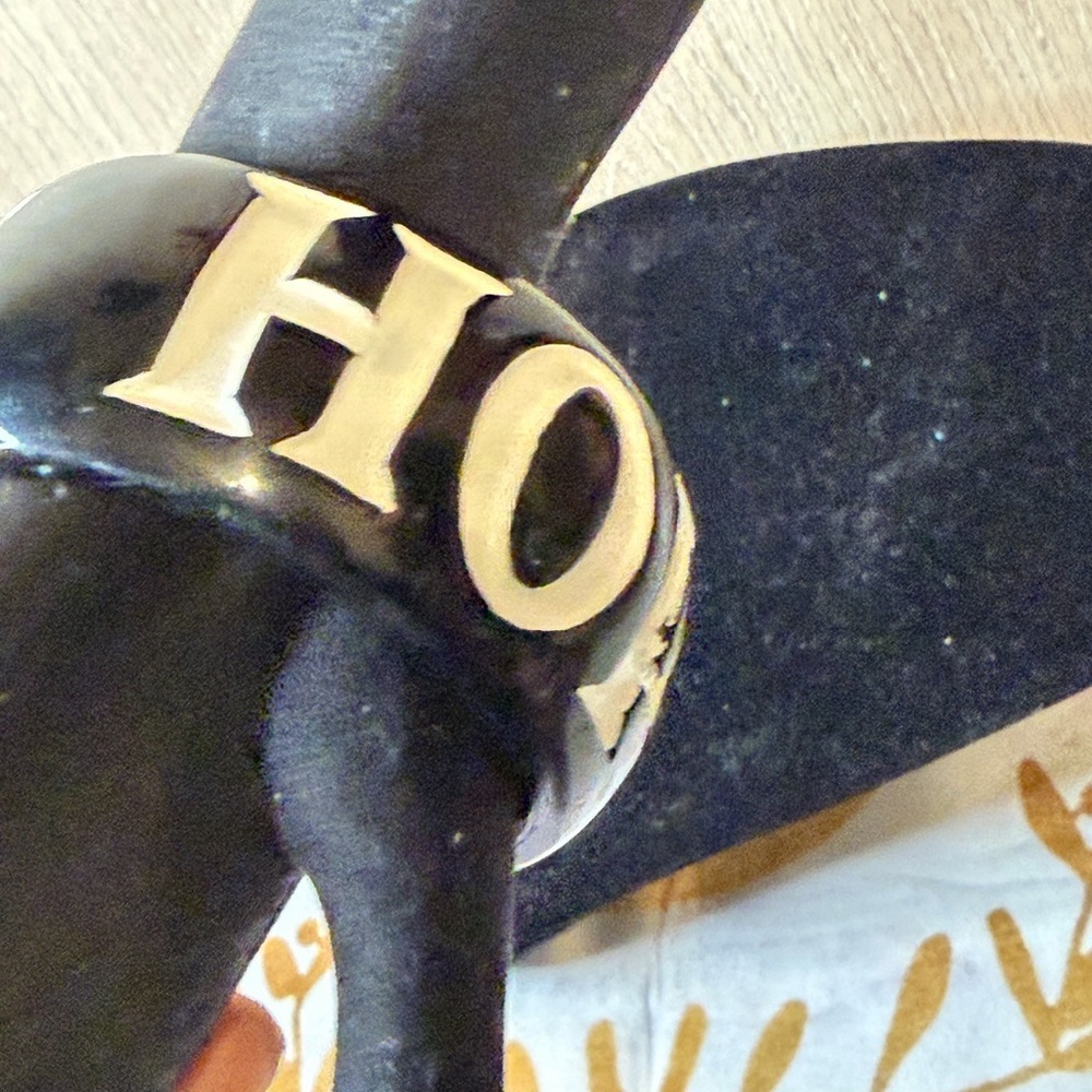 Bold Black and Silver 'HOPE' Ring - Picture 6 of 8